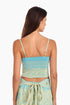 Short top in cotton with adjustable straps